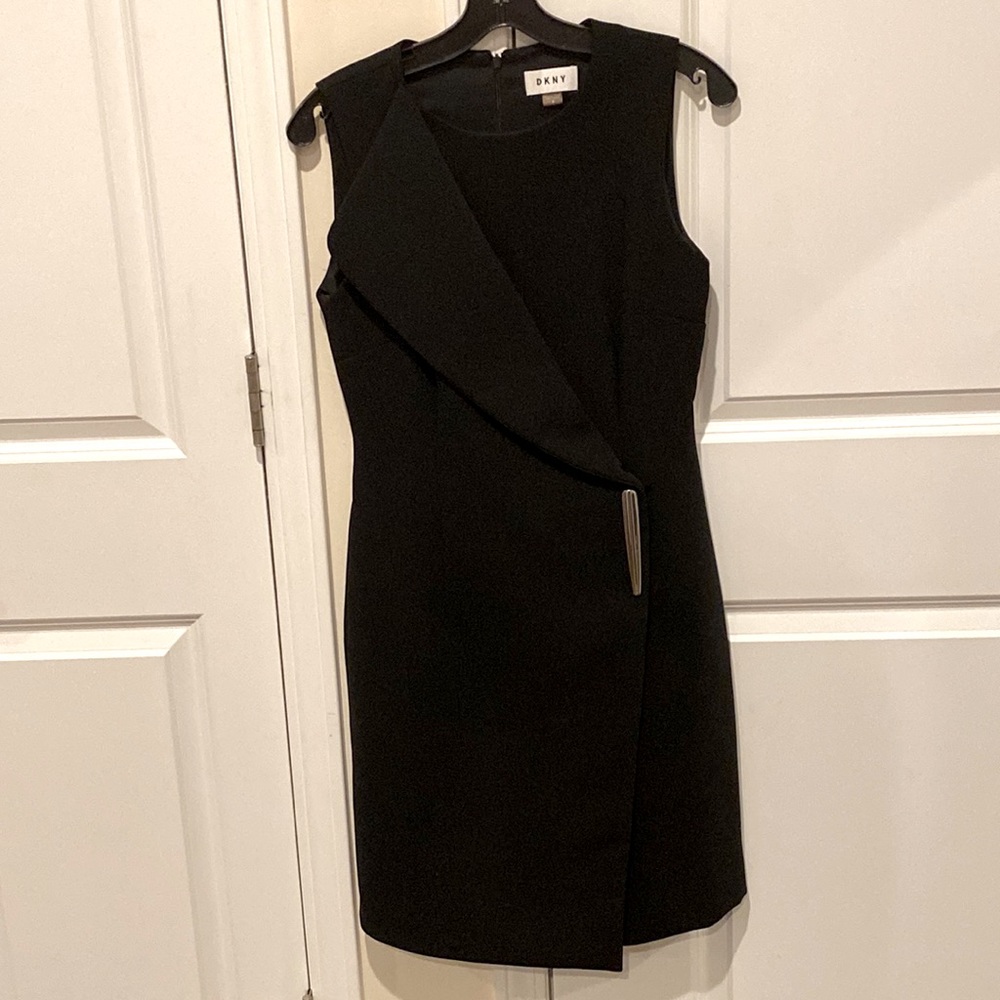 ⚡️DKNY Tuxedo-like Faux Wrap Dress